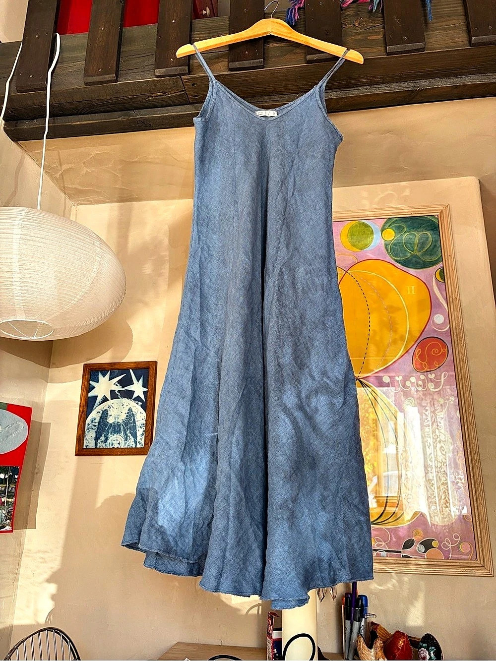 Blue Linen Dress Like New